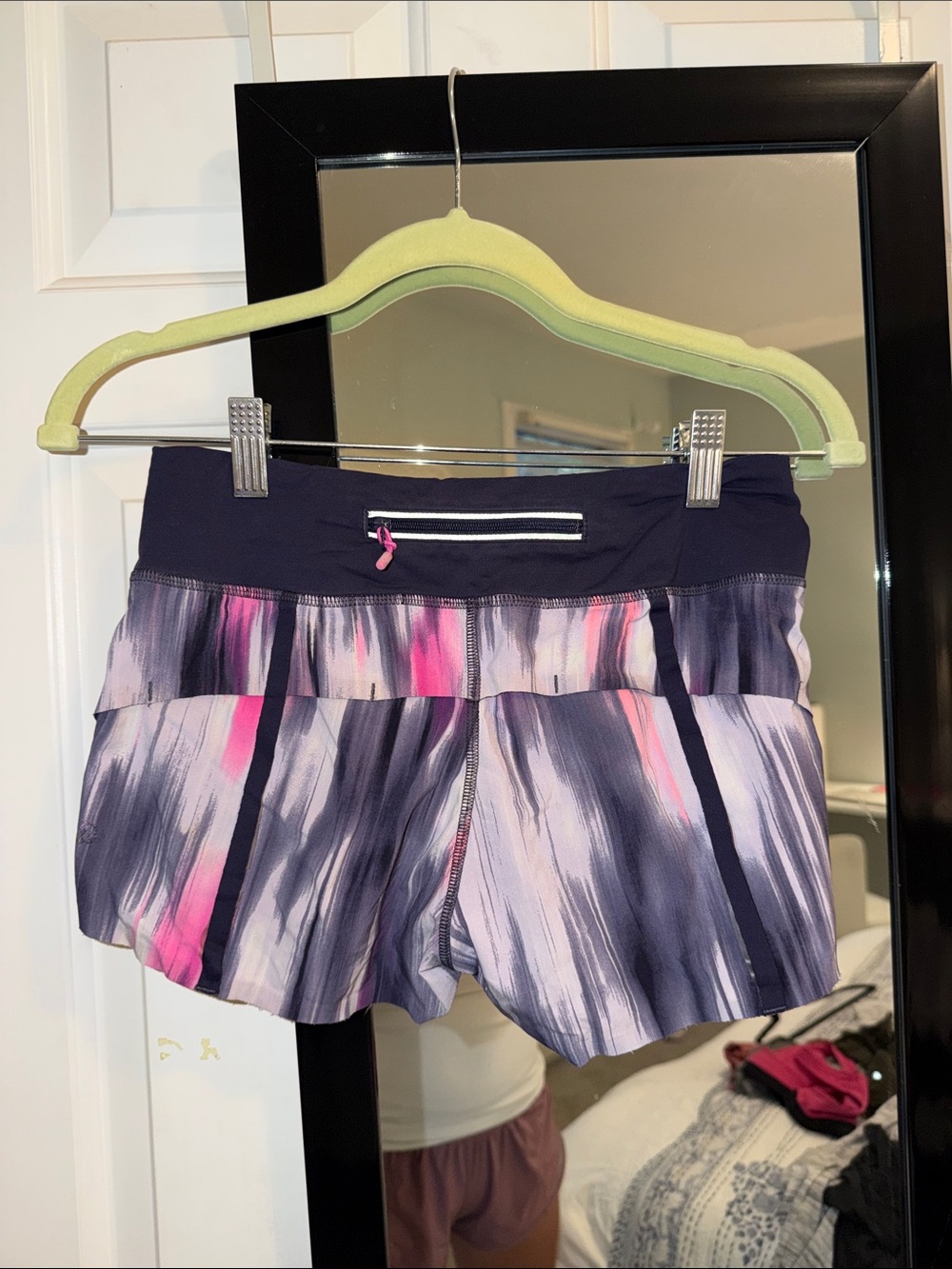 lululemon athletica Brushstroke Print Athletic Shorts — Purple & Pink
